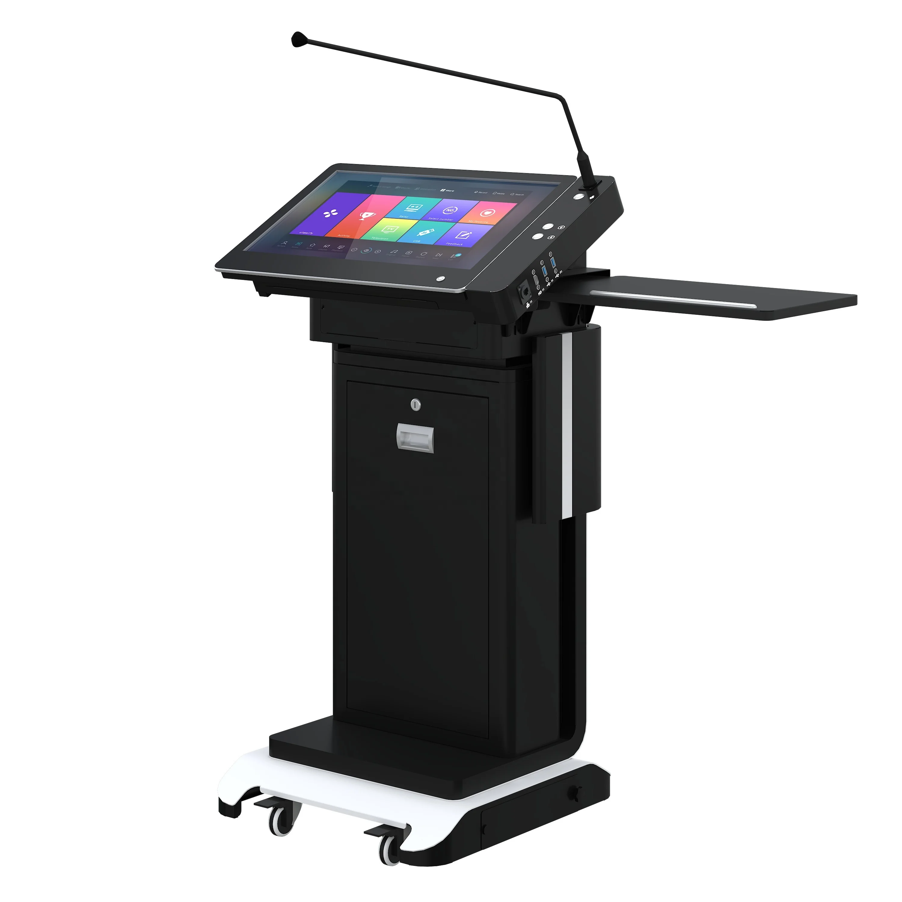 Smart Digital Podium Lectern for Speech Conferences LED Signage Auditorium Equipment for Lecture Halls