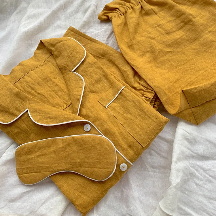 Классические пижамы из 100% льна