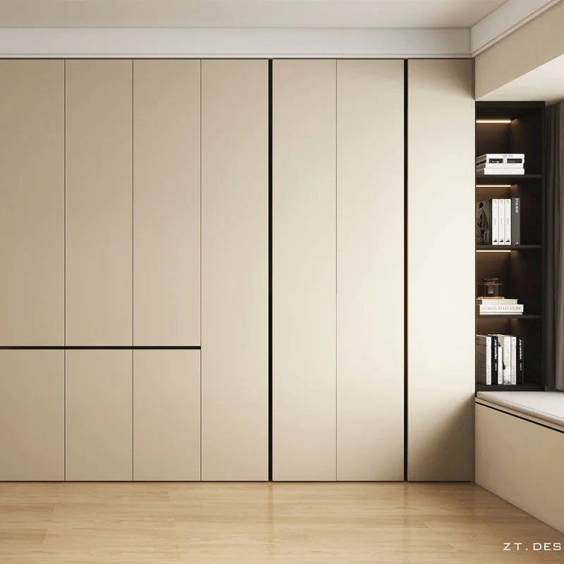 Foshan Source Factory's Modern One Door Walk-In Bedroom Wine Cabinet Customized Egger Wardrobe Living Room Hong Kong TV Cabinet