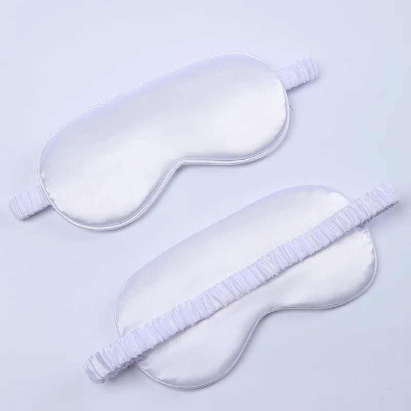 New Design Pure Color Elastic Satin Silk Eye Mask Dropshipping Custom Logo Sleeping Mask