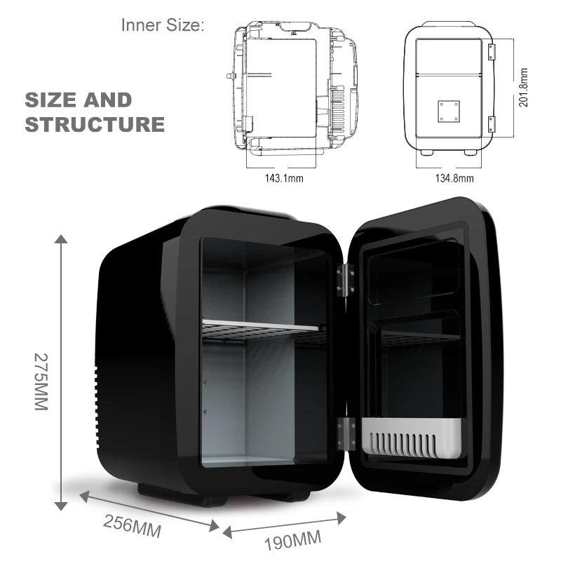 4l Electric Mini Fridge Portable 12v Fridge Customized Car Refrigerator ...