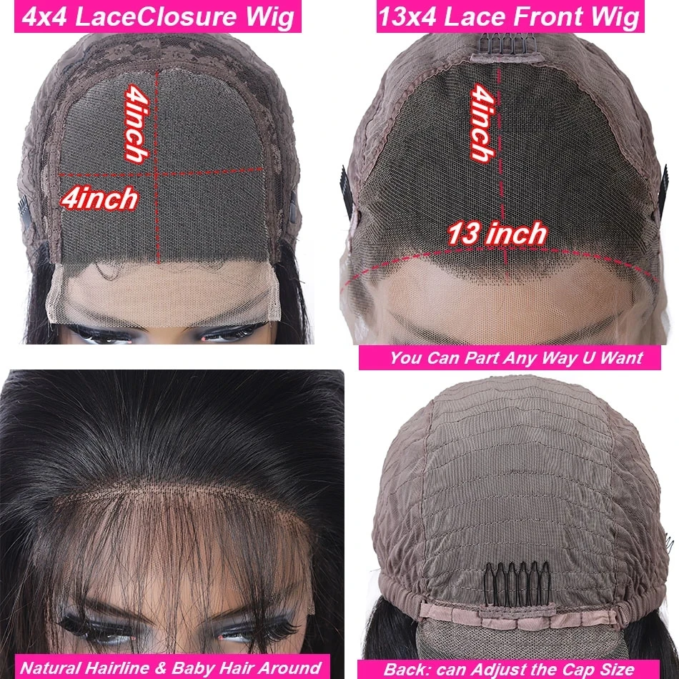 Wholesale Pre Plucked 40 Inch Human Hair Full Lace Front Wig Virgin Hd ...