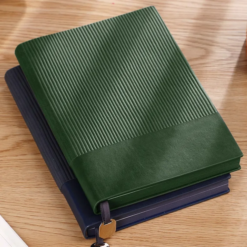 Factory Printing Business Leather Diary Notebook Personalized Office Logo Emboss Debossed Soft Cover Lined A5 Diary Note Book