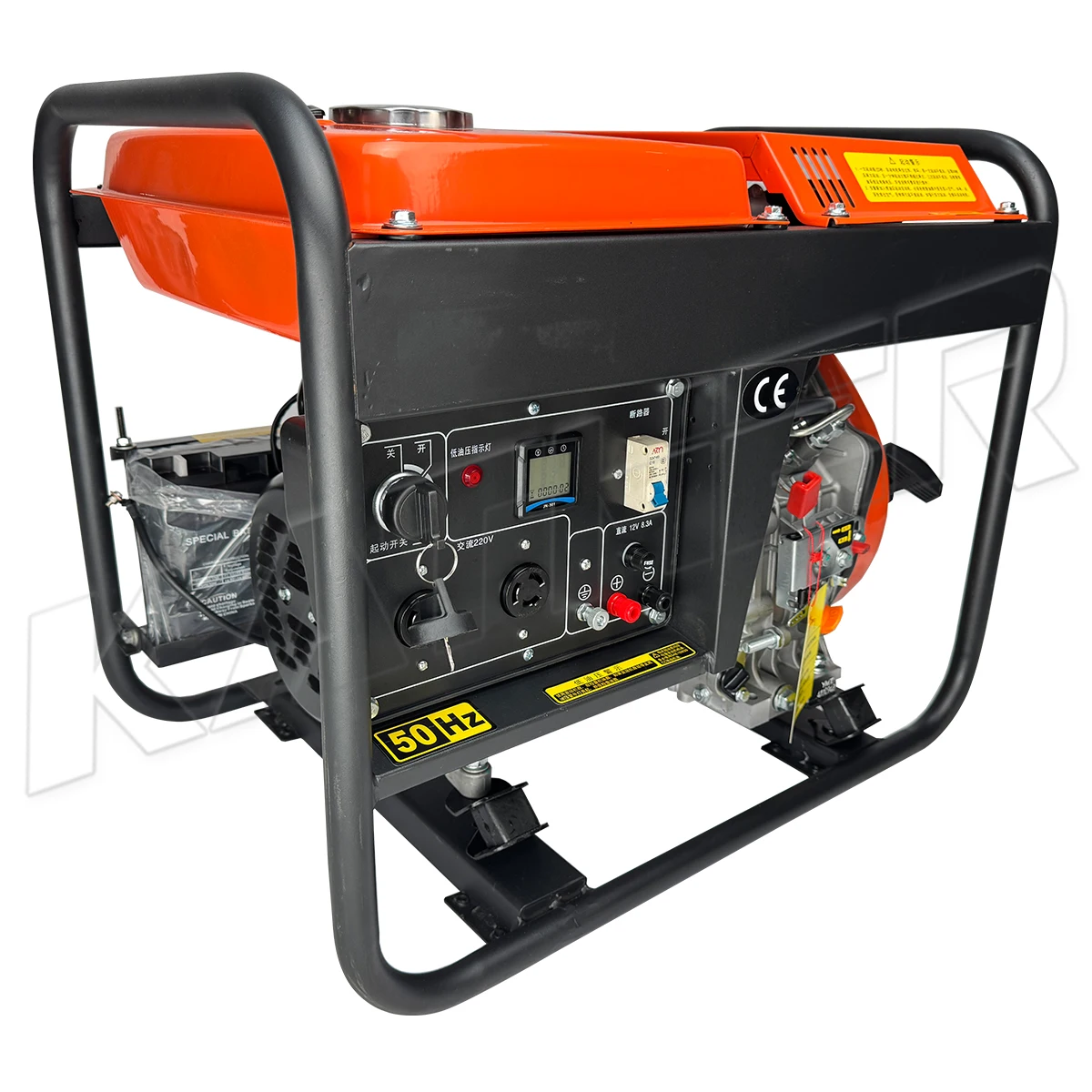 Generador Diésel de Marco Abierto KATHER 50Hz/60Hz 220V 380V Generador Monofásico Trifásico 5kw 10kw para Suministro de Energía de Emergencia al Aire Libre