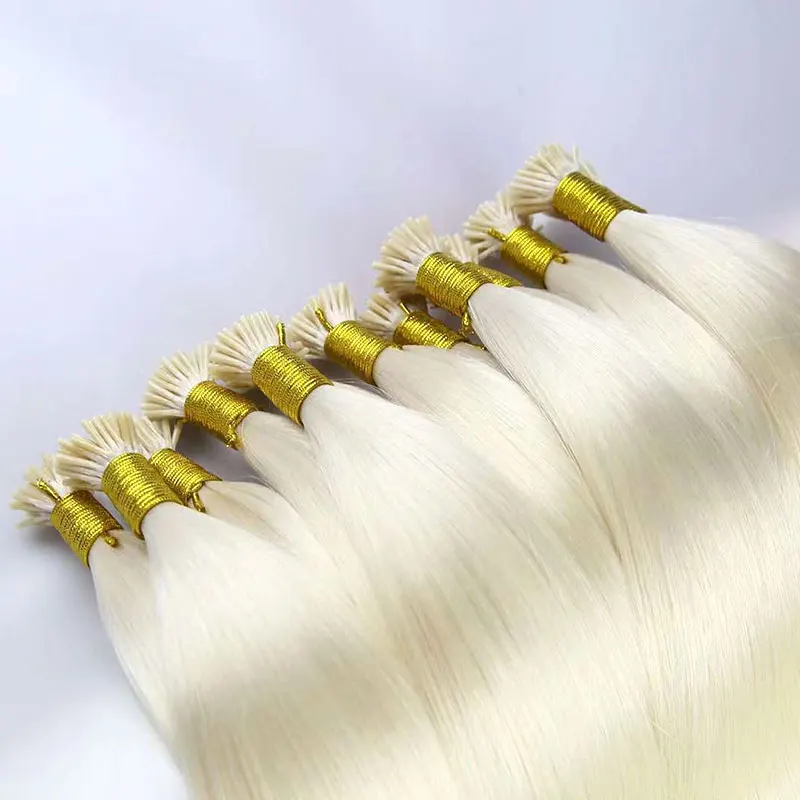 2025 Wholesale I-tip Raw Virgin Plus Hair Extensions Vendor Cuticle Aligned Real K tip I Tip Human Hair Extensions factory