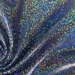 Цветная Радуга горячая печать фольги полиэстер лайкра трикотаж Блестящий Джерси одежда для плавания ткань