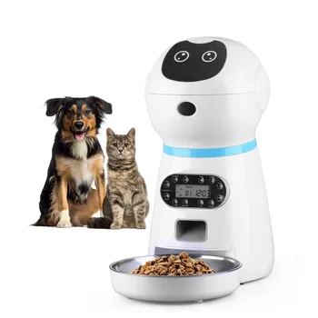 New Design Recording Voice Timing Feeding Smart Automatic Pet Feeder for Small and Middle Size Animals