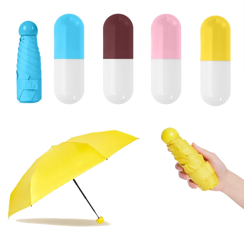Compact Folding Umbrella Portable Mini Capsule Gift for