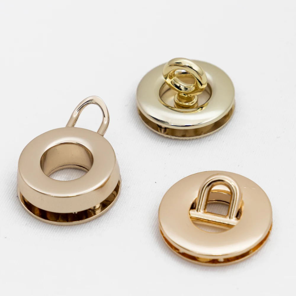 Custom Logo Metal Bag Clasp Press Lock Accessories High Quality Alloy Handbag Push Lock Metal Turn Twist Lock for Women Bag