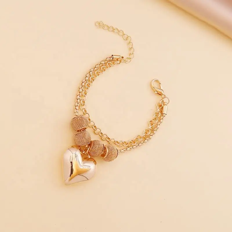 Hot Selling Fashion Jewelry Manufacturer Gold Heart Earrings And