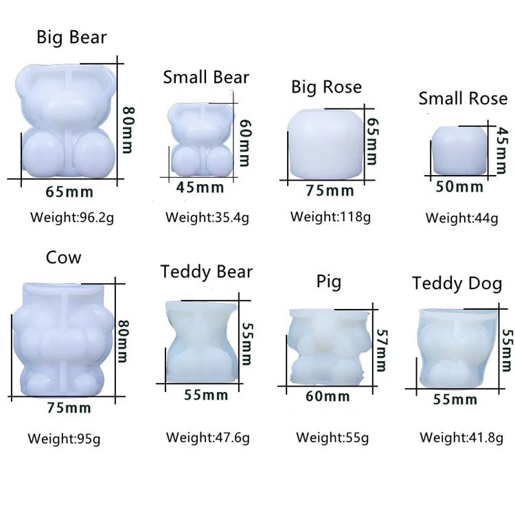 Bear Ice Cubes Mold Cute Silicone Innovative Coffee Milks Teas Ice Tray Mold  Cute Silicone Innovative Coffee Milks Teas Ice Tray Mold Bear Ice Cubes Mold  55ml 