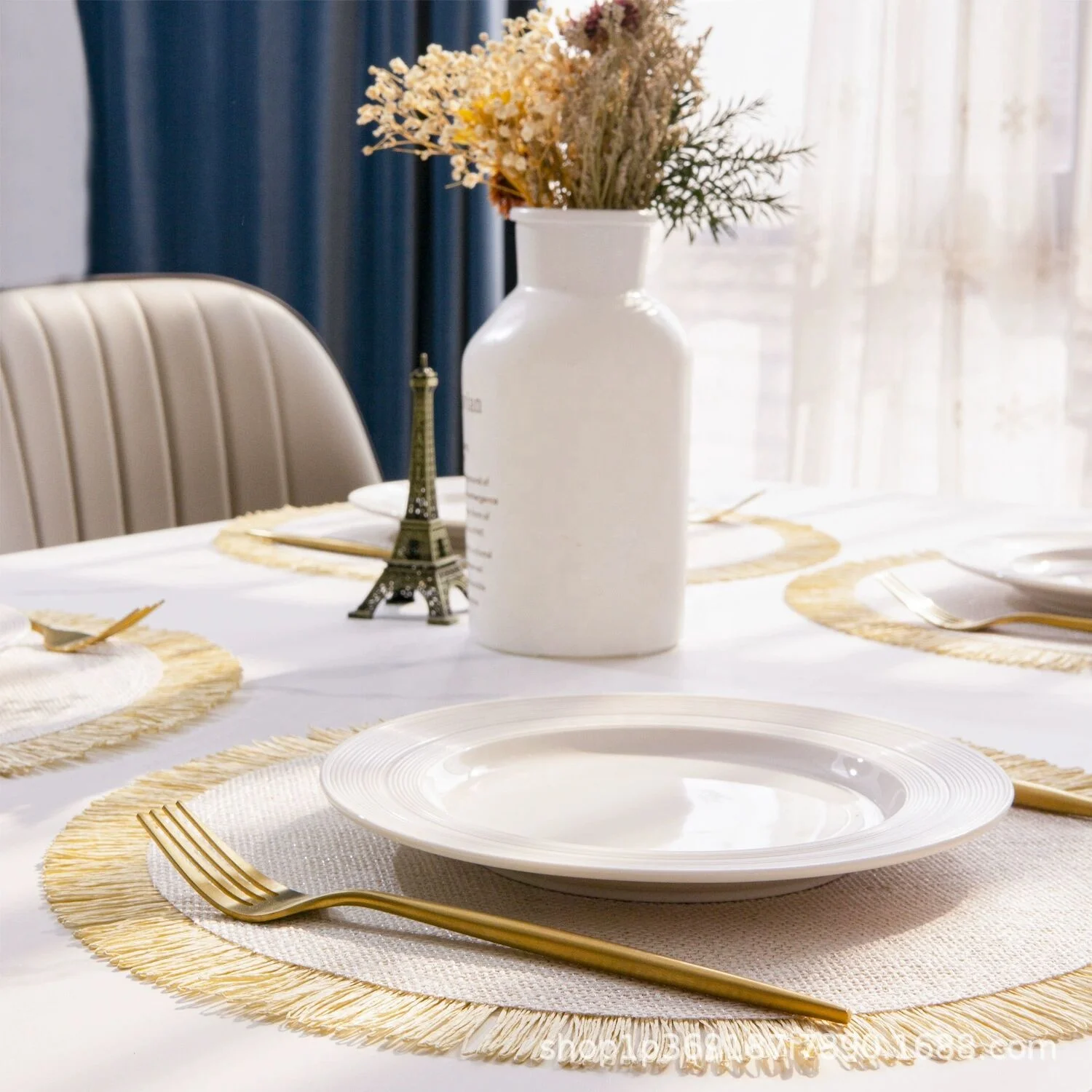 15 Inch Burlap Round Placemats Woven Dining Tables Jute Table Mats