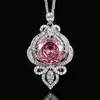 Platinum dried rose pendant with Chopin chain