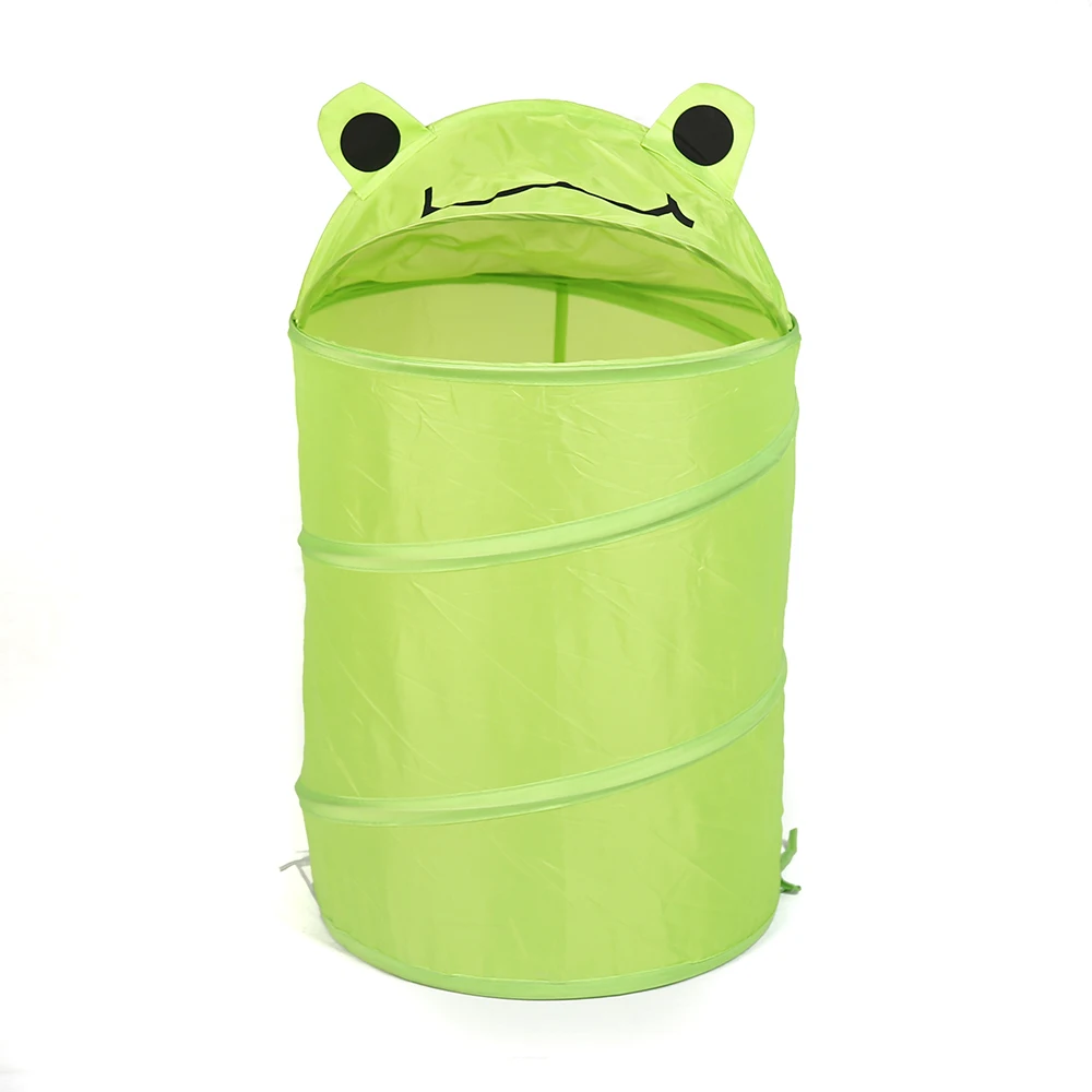 Wholesale Hot Sale Polyester Collapsible pop up hamper laundry baskets Round  Cartoon Laundry Hamper From m.