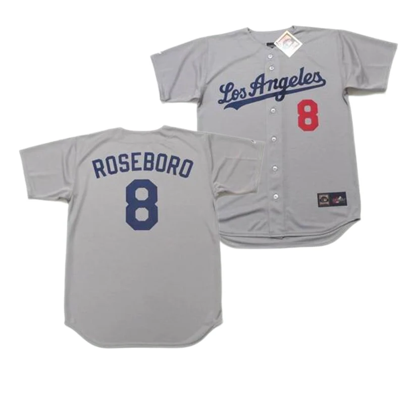 Wholesale Men's Los Angeles 7 Steve Yeager 8 Gary Carte 10 Hideo Nomo 12  Dusty Baker Throwback Baseball Jersey Stitched S-5xl From m.