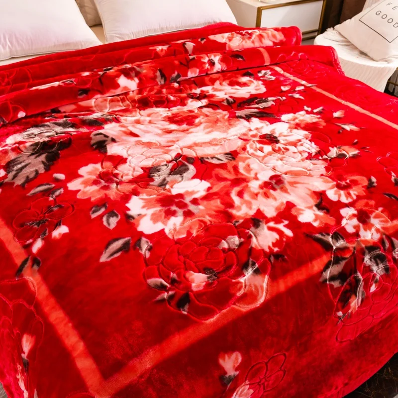 Лидер продаж на Amazon, Фланелевое Флисовое одеяло из 100% полиэстера, зимнее одеяло с цветочным принтом