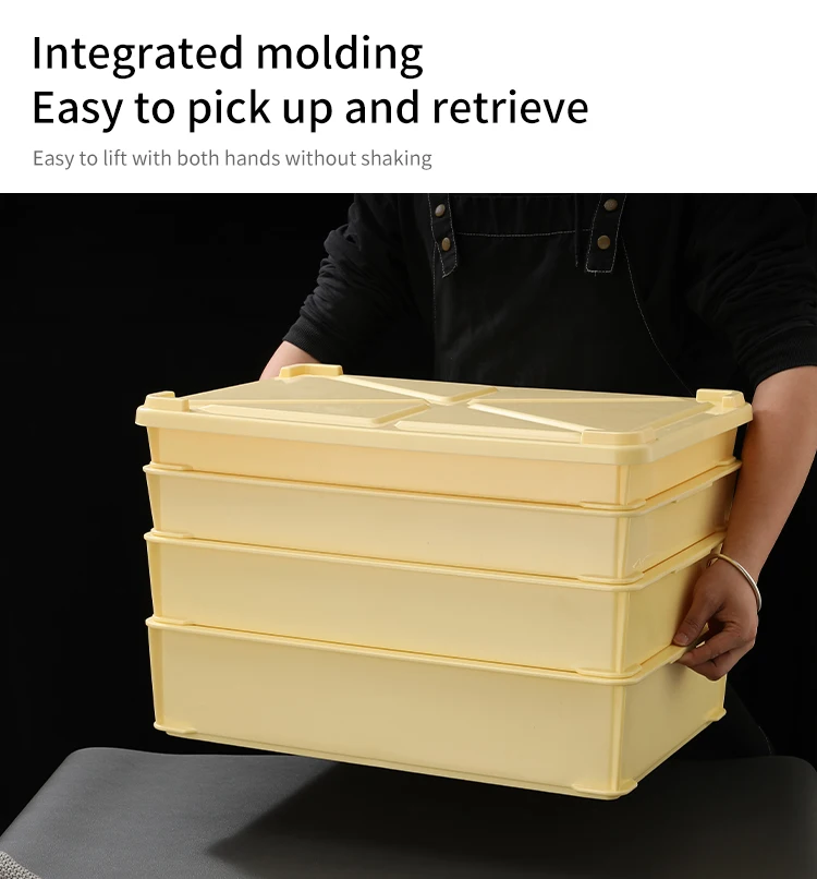 Pizza Dough Boxes Food Grade Bakery Kitchen Plastic Pizza Dough Proof