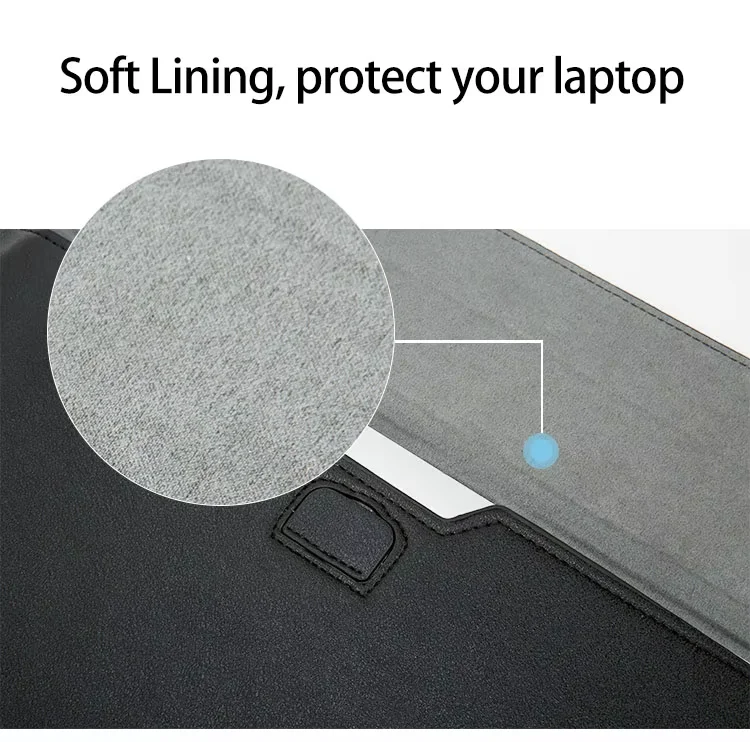 product laptop sleeve case pu leather for macbook pro 16 2021  2019 a2141 slim envelope bag with stand feature-29