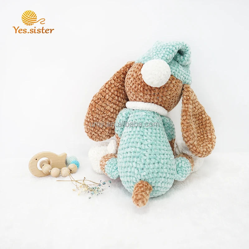 Custom Kids Handmade Stuffed Animals Plush Soft Toy Chenille Crochet Dog Amigurumi