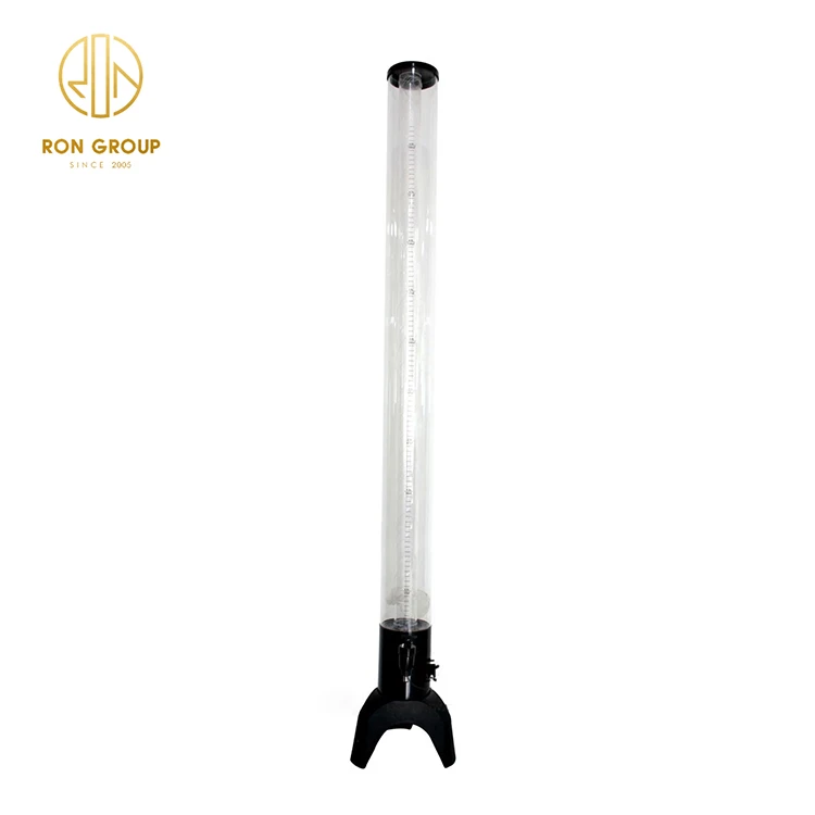 Bar Restaurant Led Lighted Plastic Draft Beverage Juice Beer Tower Machine Barware 5L Liter Cooler Beer Dispenser With Ice Tube