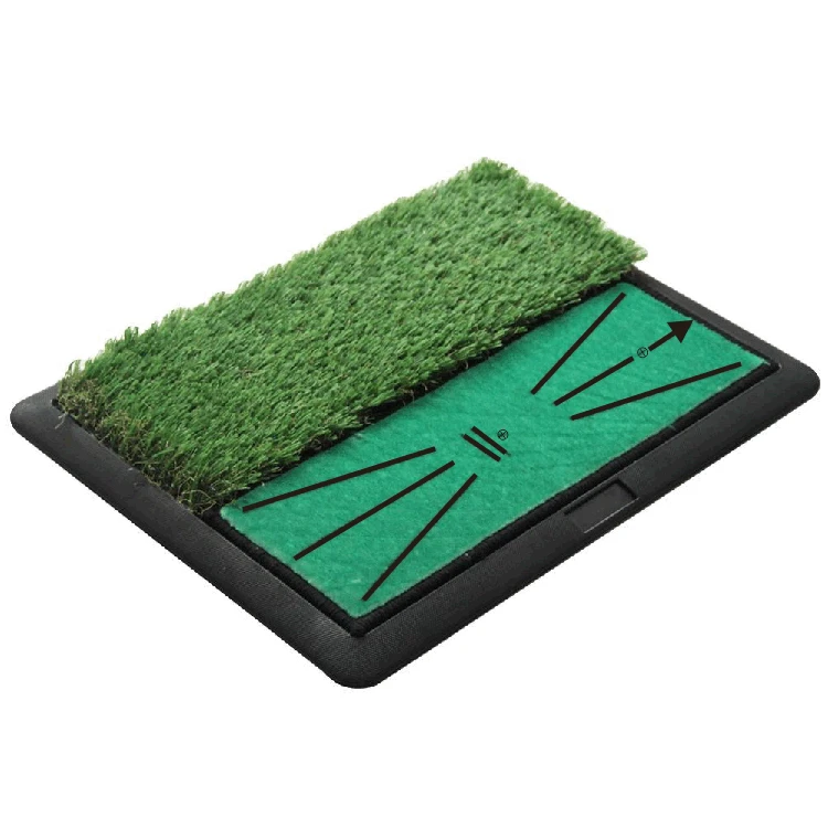 Premium 3in1 Golf Practice Hitting Mat With Rubber Base & 3
