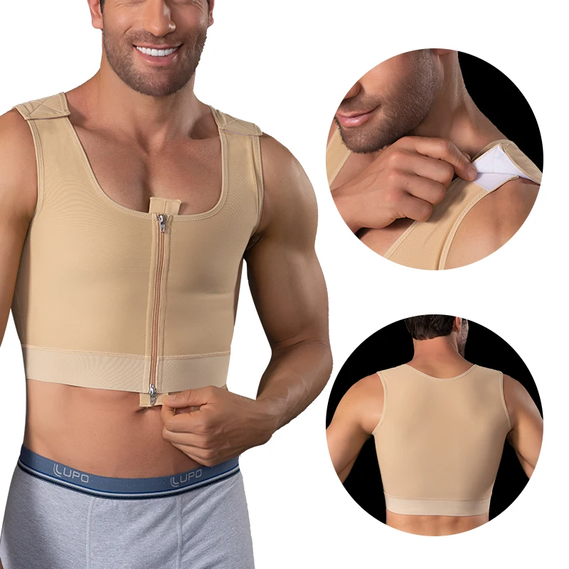 Shirts Mens Girdle Vest Mens Shapewear Men Compression Vest Post