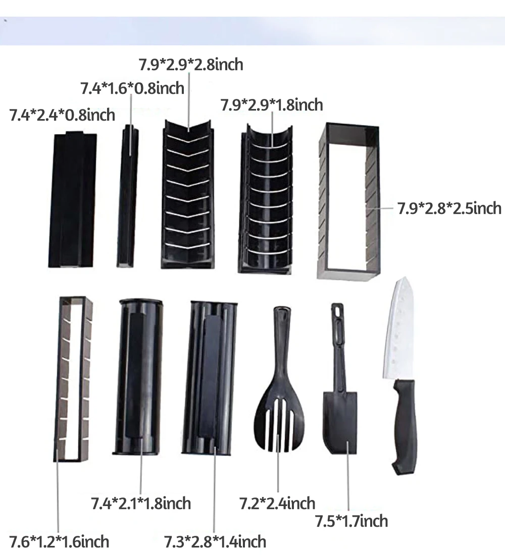 11pcs- Multifunctional Sushi Maker, Equipment Kit