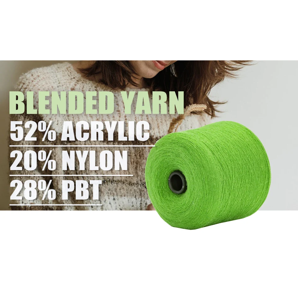 Wholesale 48NM/2  acrylic color spinning gray sweater yarn Acrylic Polyester Nylon Core Spun Yarn