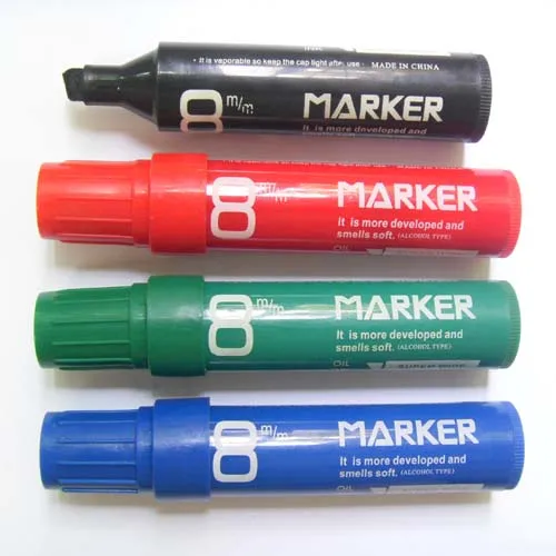 Customized Logo Multi-color Big Size Fiber Tip Permanent Markers, Jumbo Permanent Marker Pens