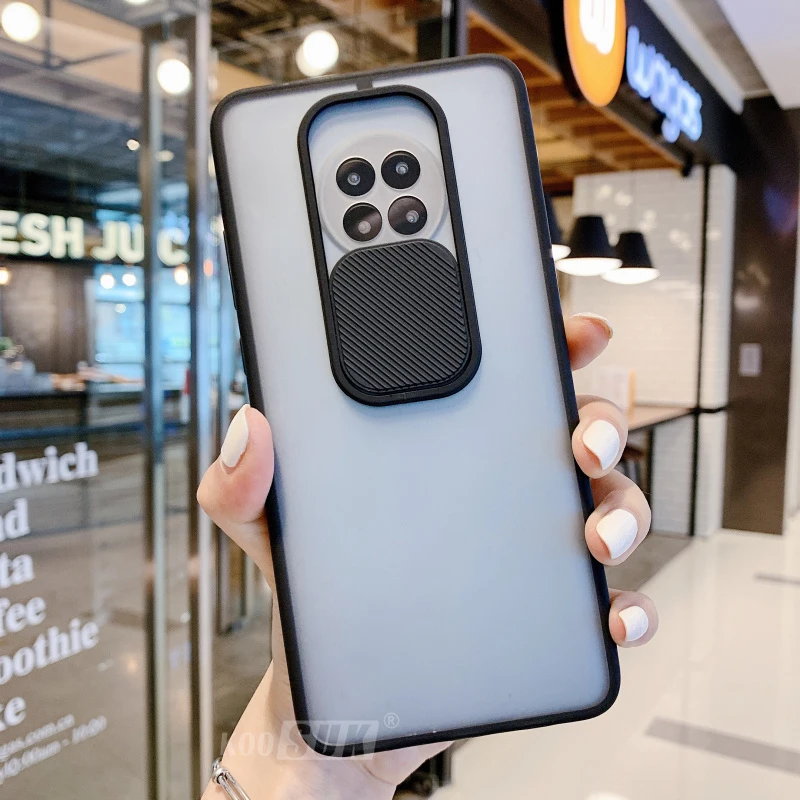 For Xiaomi Redmi Note 9 Pro 9S 10X 4G Clear Hard Phone Casing Sliding Push Window With Lens Protection Cover Matte Case