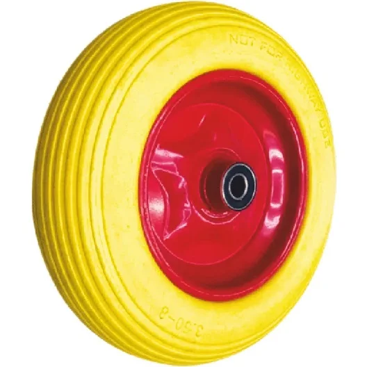 Flat Free Wheelbarrow Tire 3.50-8, 5/8 & 3/4 Bearing, 3" Hub