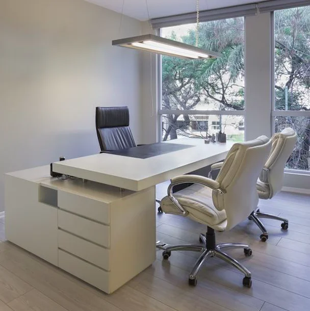 2020 мебель на заказ с твердой поверхностью, современный белый стол руководителя, офисные столы
