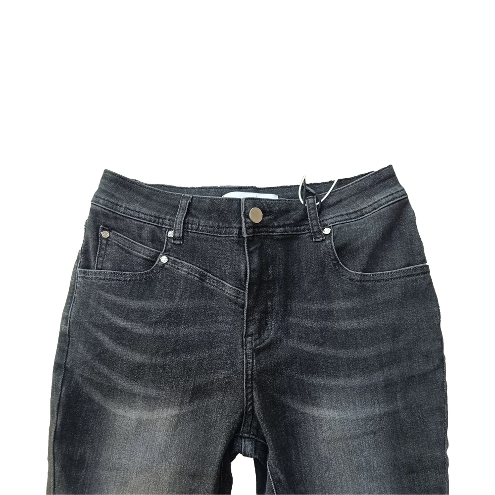 Contrast Stitching Slightly Flared Stretchy Cowgirl Bootcut Jeans Low Rise Jeans Vintage Plaid Custom Women High Waist Wear