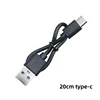 20cm Black 2-core Copper-clad Steel Type-C