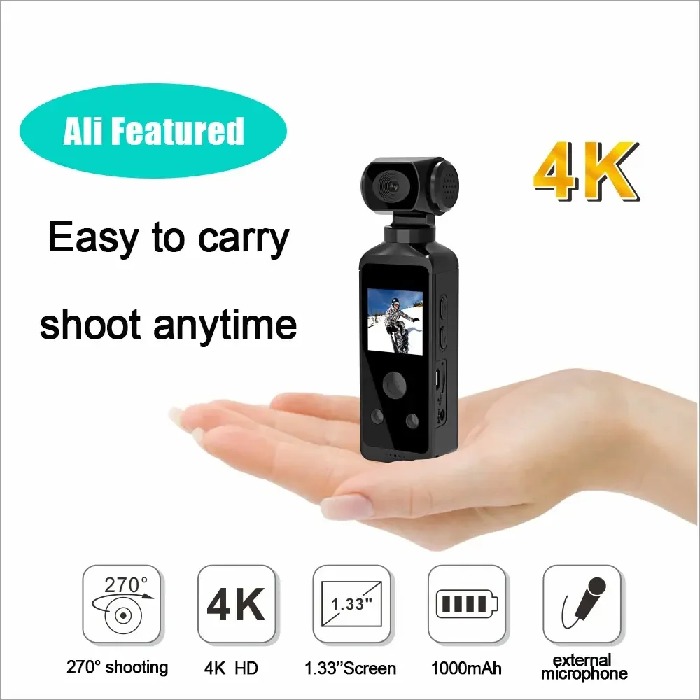 1.3" Screen Action Camera 270 Degree Rotatable Portable Wifi Mini Camera Outdoor Video Shooting Bike Sport DV Action Camera