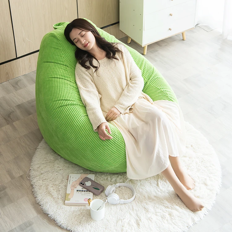 Large Bean Bag Chairs Couch Corduroy Sofa Cover Indoor Lazy Seat Adult