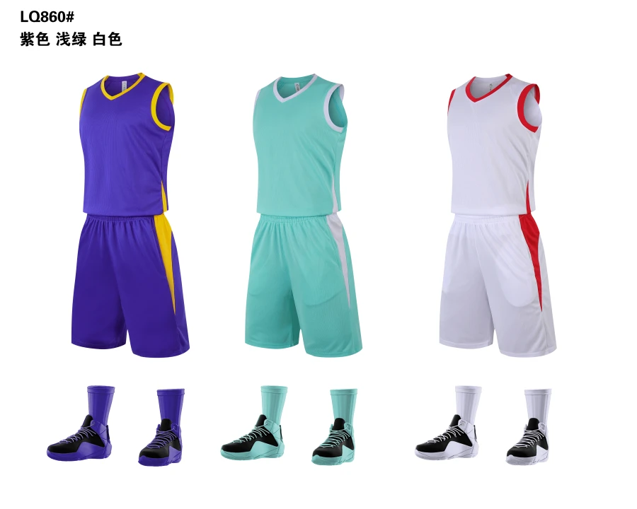 Tensuit Wholesale Adult Basketball apparel,2 Sets