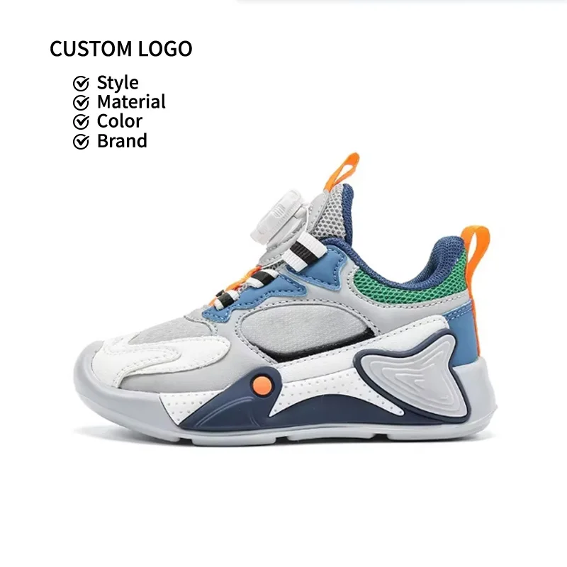 Wholesale Casual Shoes Kids Boys School Shoes Action Leather Mesh