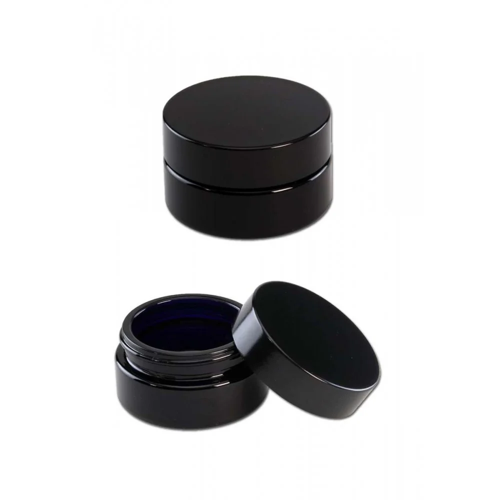 Flacon Compte-Goutte Verre Givré De 10ml a 100ml Avec Bouchon Noir