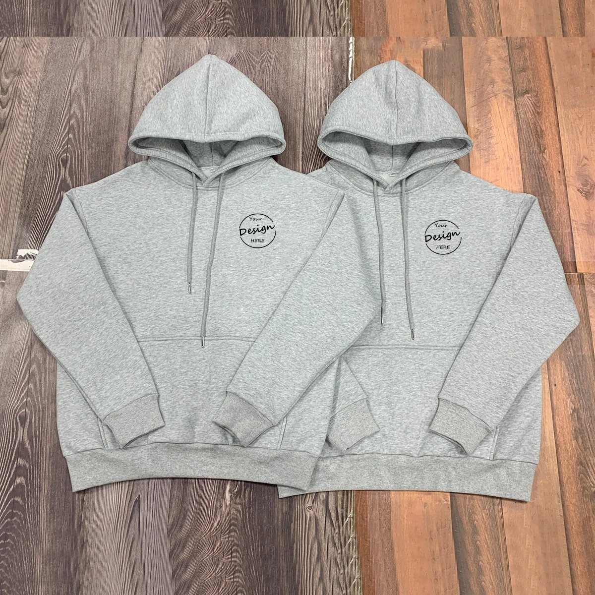 JL710B High Quality Embroidery 500 Gsm Gray Hoodie Manufacturer Pullover Heather Gray Men Hoodie