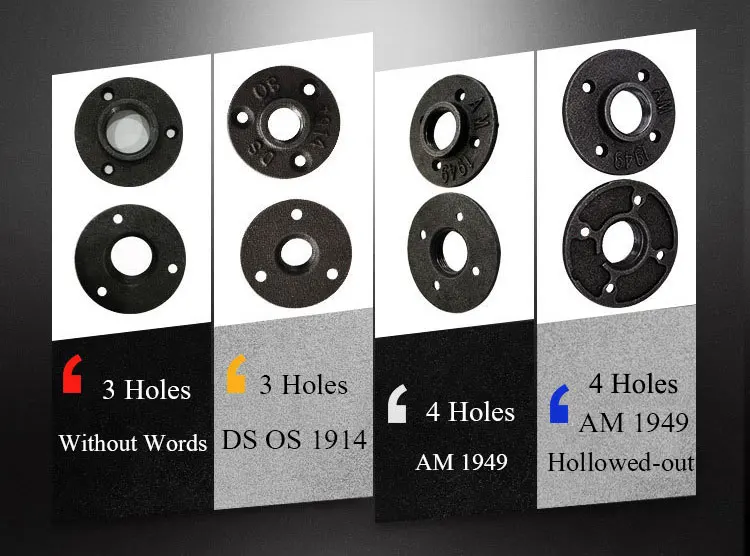 4 Holes Aluminium Floor Flange Pipe Fittings 1/2'' Toilet Home Decor