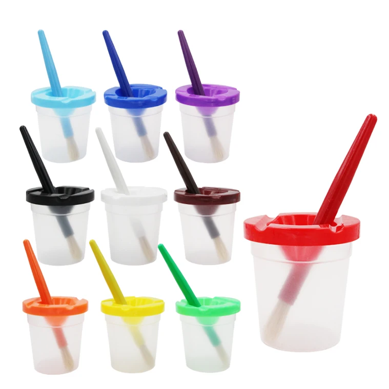 10 kids no spill paint cups