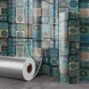 Piastrella floreale "Blue Realm" - Ballad, larghezza 120 cm, lunghezza 3 m