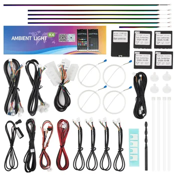 99% Vehicle Models Compatibility Auto Interior Lighting Universal Car Interior Ambient Symphony Light Decorations Speaker Ring