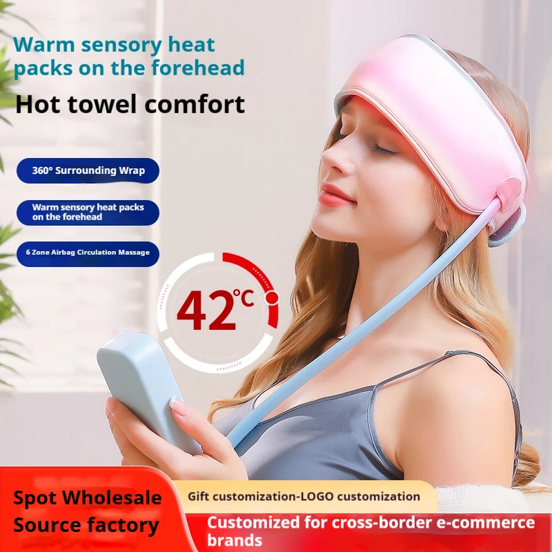 Wholesale Head Massager Electric Airbag Vibration Head Massage Treatment Relaxation Device with Heat Relieve Fatigue Relife Pain