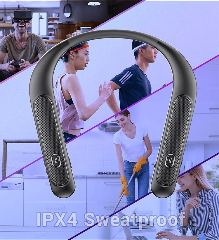 Rambotech Hot Private Model Patent Wearable Sports Neck Hanging Bluetooth Wireless Stereo Surround Stereo Sound Effect BBH-939