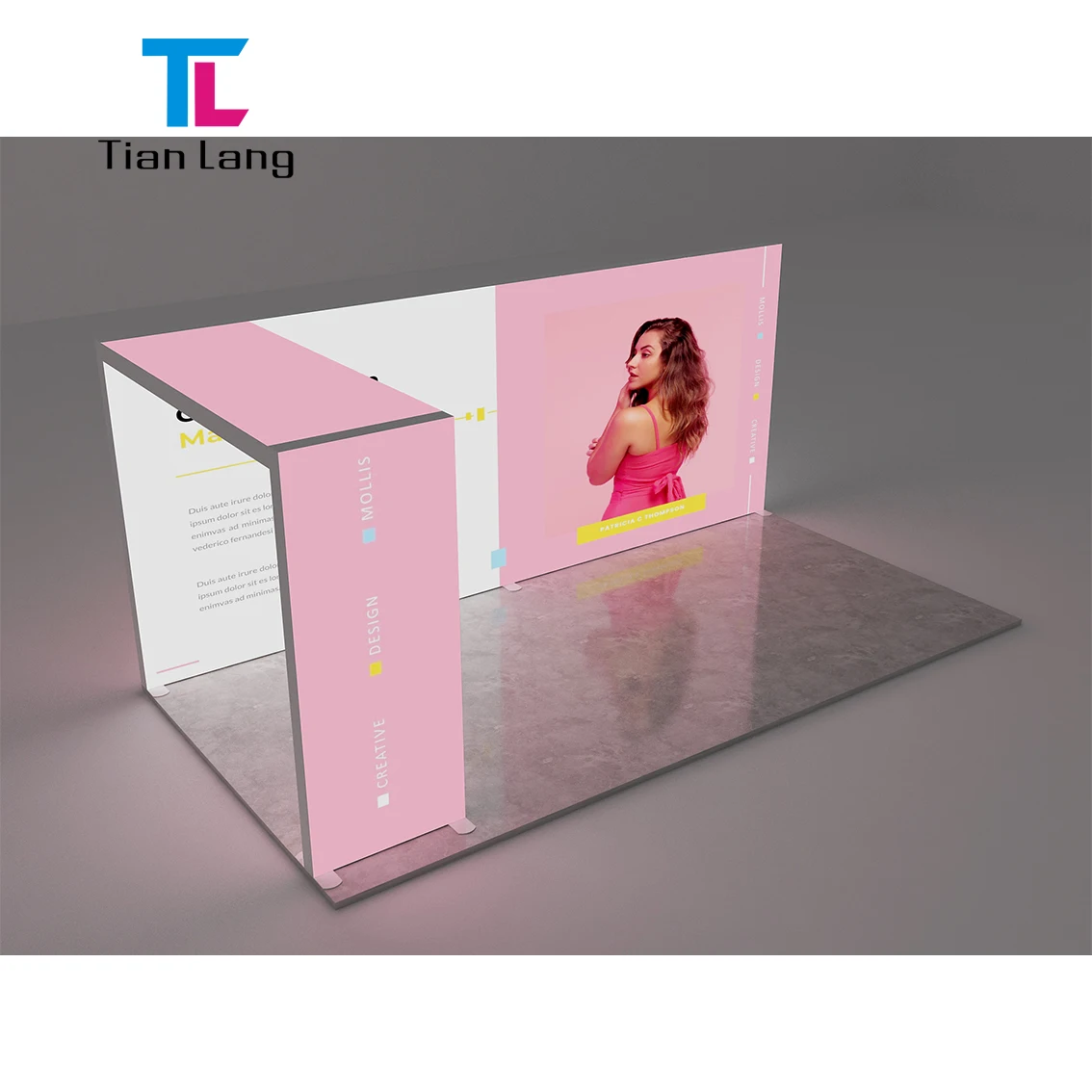 TianLang Seg Light Box Tension Fabric Trade Show Advertising Light Boxes Exhibition Led Light Box Display Stands For Trade Shows