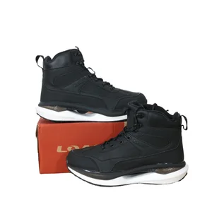 Autumn Winter Outdoor Hiking Boots for Men Popcorn Sole Fleece-Lined Mesh Upper Round Toe High-Top Warmth Surplus for Hiking