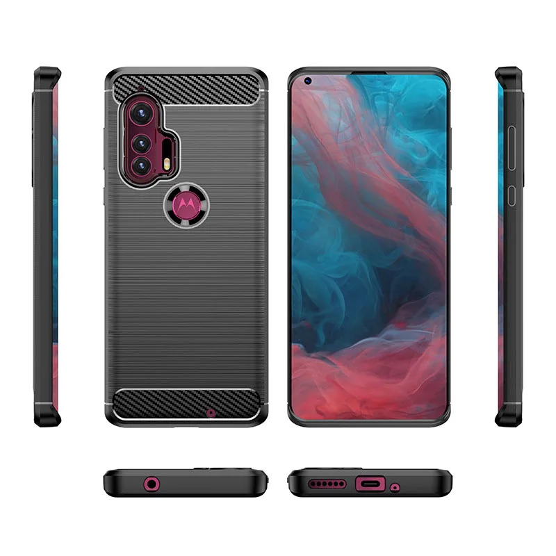 product carbon fiber texture mobile phone cases motorola edge plus 70 soft tpu protective shockproof pure color customizable business-6