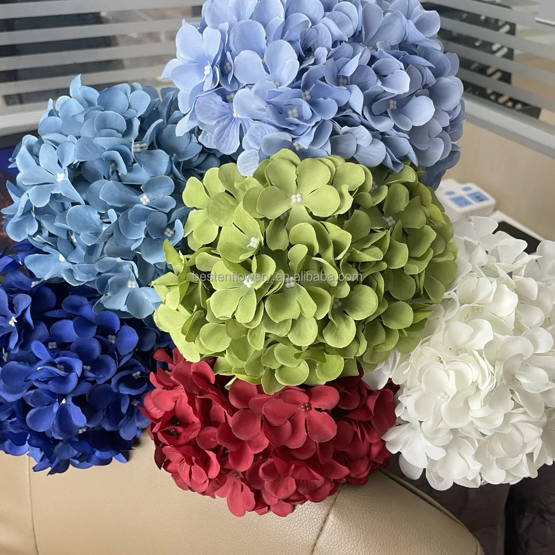 Wholesale Single Stem Silk Flowers Artificial Hydrangea Flower Bulk For Wedding Decoration Buy